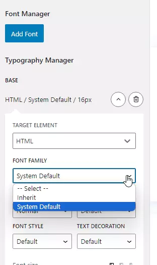 워드프레스 System Default 적용하기 2